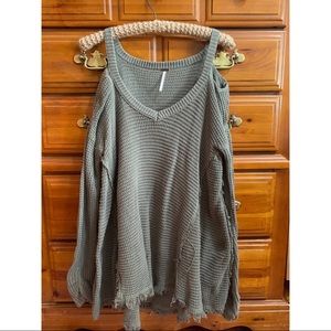Free People Cold Shoulder Sweater